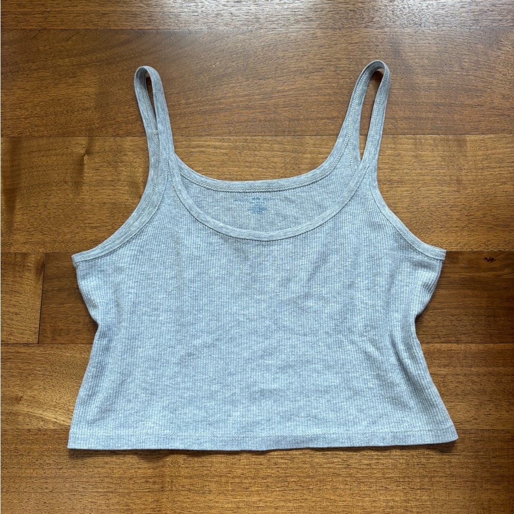 Brandy Melville Gray Ribbed Women's Tank Top